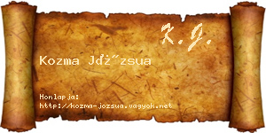 Kozma Józsua névjegykártya